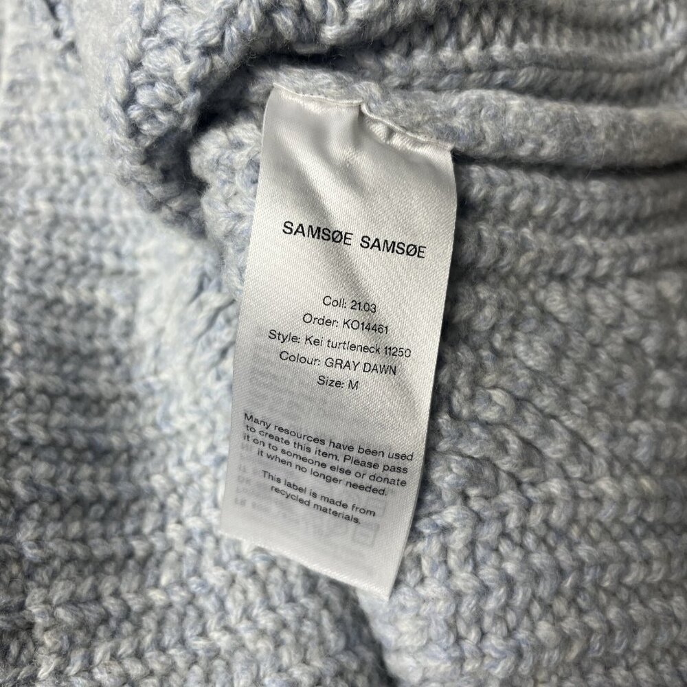 SAMSOE SAMSOE Women Kei turtleneck 11250 Color Gray Dawn Size Medium - Picture 11 of 14